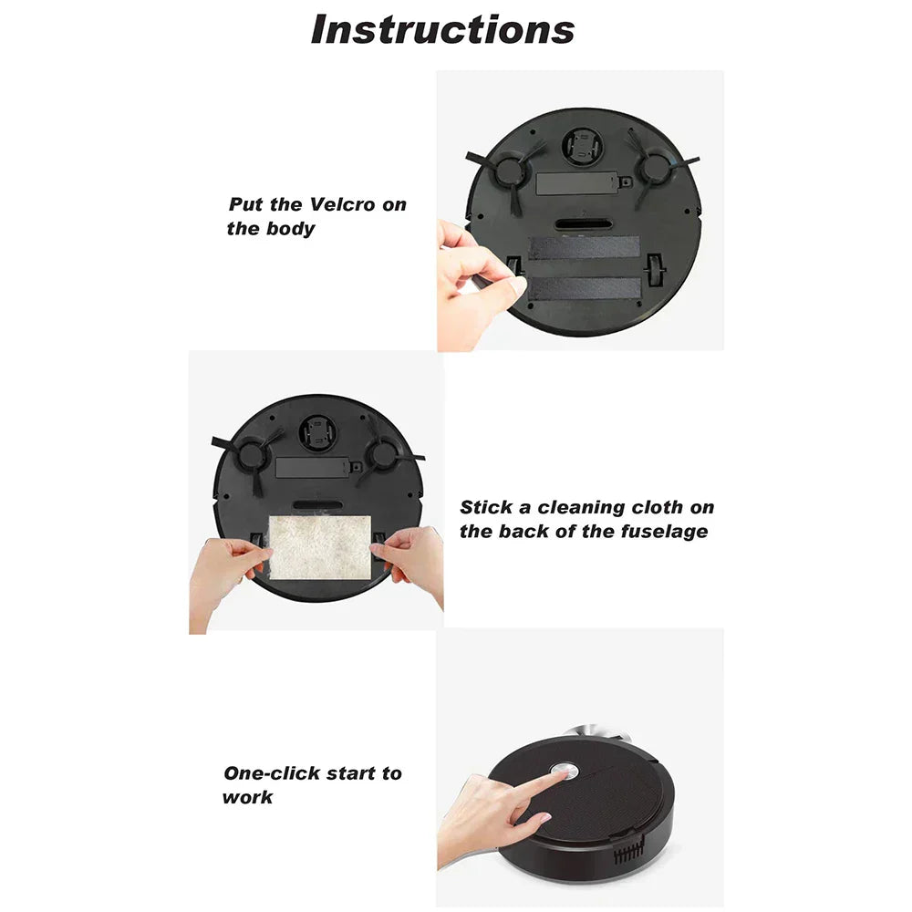 Automatic Portable Mini Home Floor Robotic Vacuum Cleaner with USB Rechargeable Function