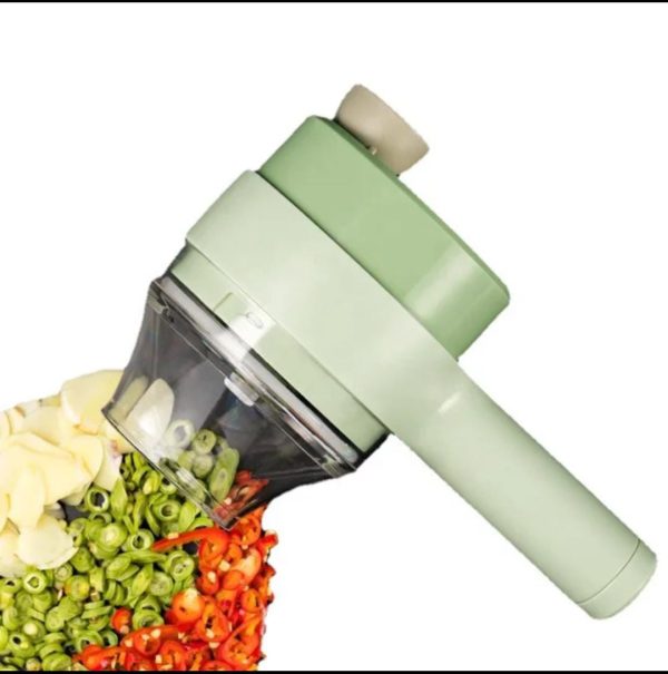 4 in 1 Vegetable Cutter Handheld Electric Vegetables Slicer Set