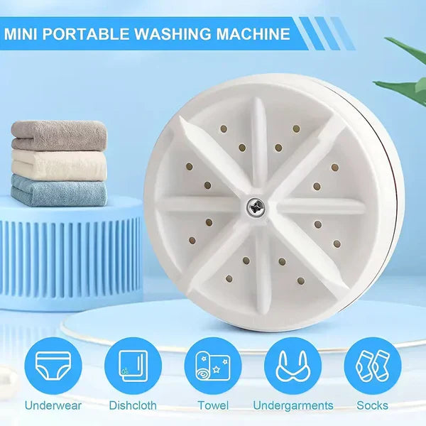 Mini Washing Machine Portable Ultrasonic Turbine Washer