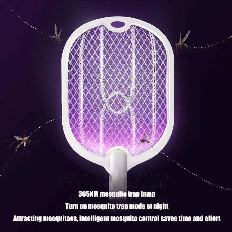 New 3 in 1 Electric Mosquito Swatter Rechargeable Racket