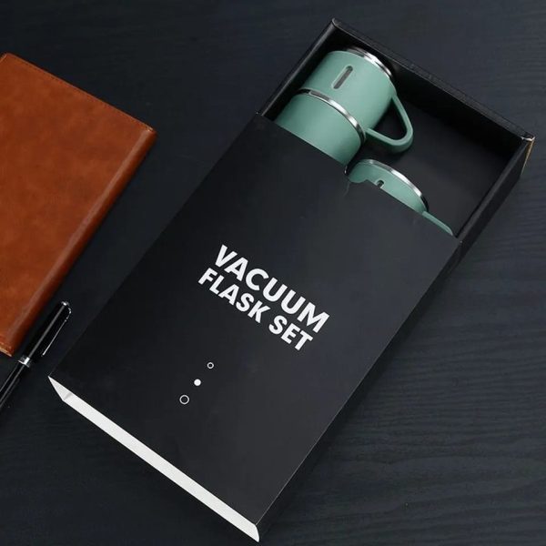 3 In 1 Vacuum Insulated Thermal Flask Set With Cup Set (random Color) [FREE DELIVERY]