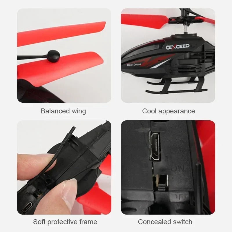 Rechargeable Flying Helicopter With Lights