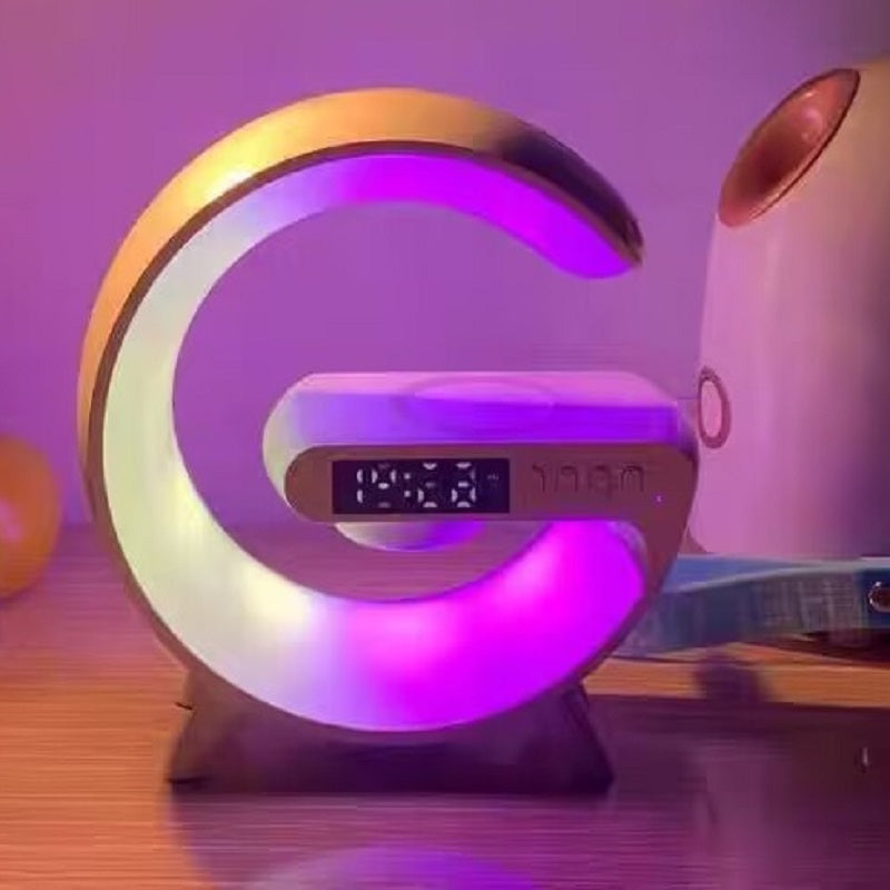 G Shaped LED Lamp - Bluetooth Speaker Wireless Charger Atmosphere Lamp