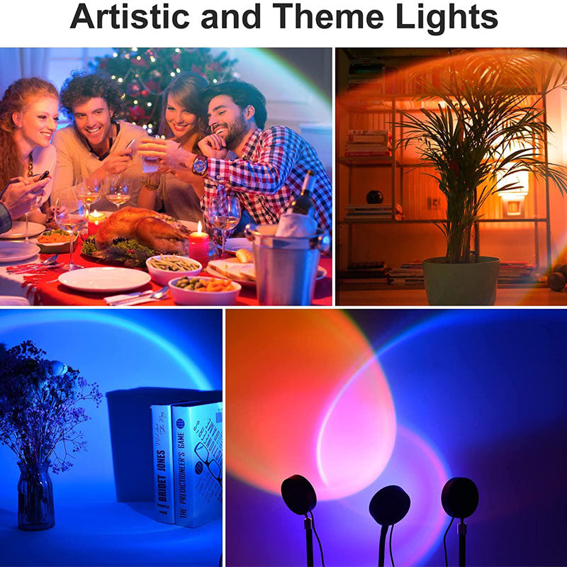 USB Sunset Lamp Projector - Multi Color with Remote