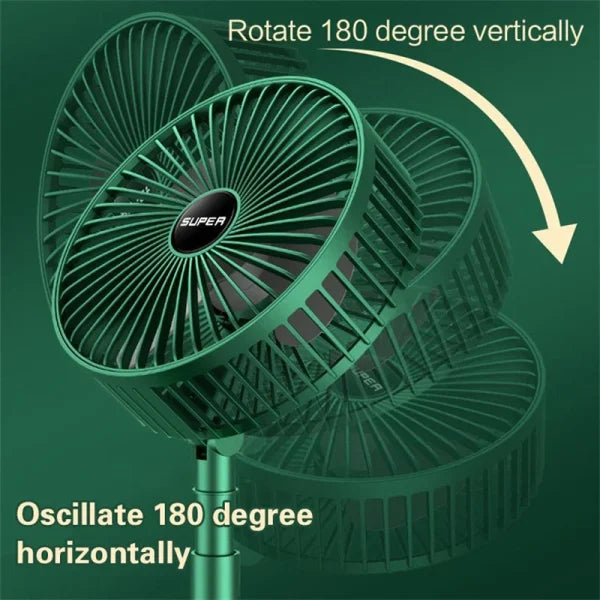 Rechargeable Fan Mini Foldable Telescopic Fan - USB Foldable Table Desk Fan